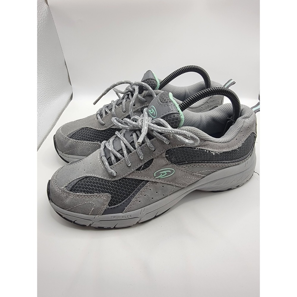 Dr. Scholl's Everest Women Athletic Shoe Size 8.5 Walking Gray Suede Mesh